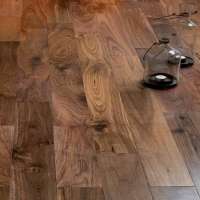 Natural color prefinished Smooth American Black Walnut solid wood floor