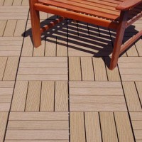 wood embossed more color choice anti -aging UV resistance wpc interlocking wood deck tiles