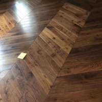 ABCD grade smooth uv lacquering chevron parquet flooring