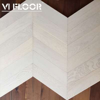 Chevron Parquet Block Engineered Fumed 45 degree