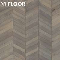 Chevron Parquet Block Engineered Pearl White 60 Degree