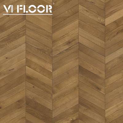 Prime White UV Oiled Oak 60 Degree Chevron Parquet Wood Flooring